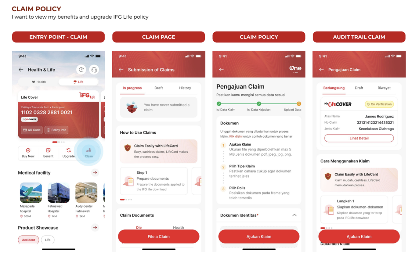 Claim Submission & Tracking High-Fidelity UI Flow